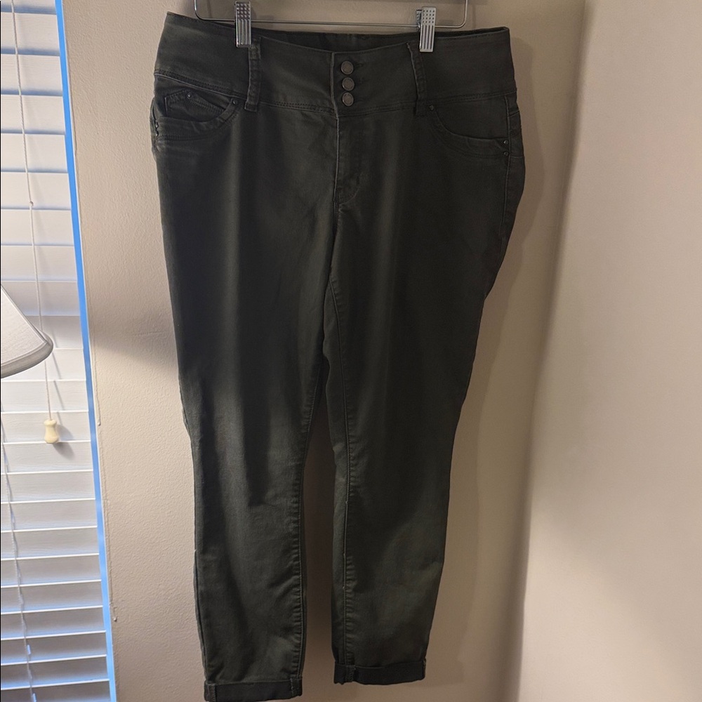 Women’s Olive Green Stretch Skinny Jeans